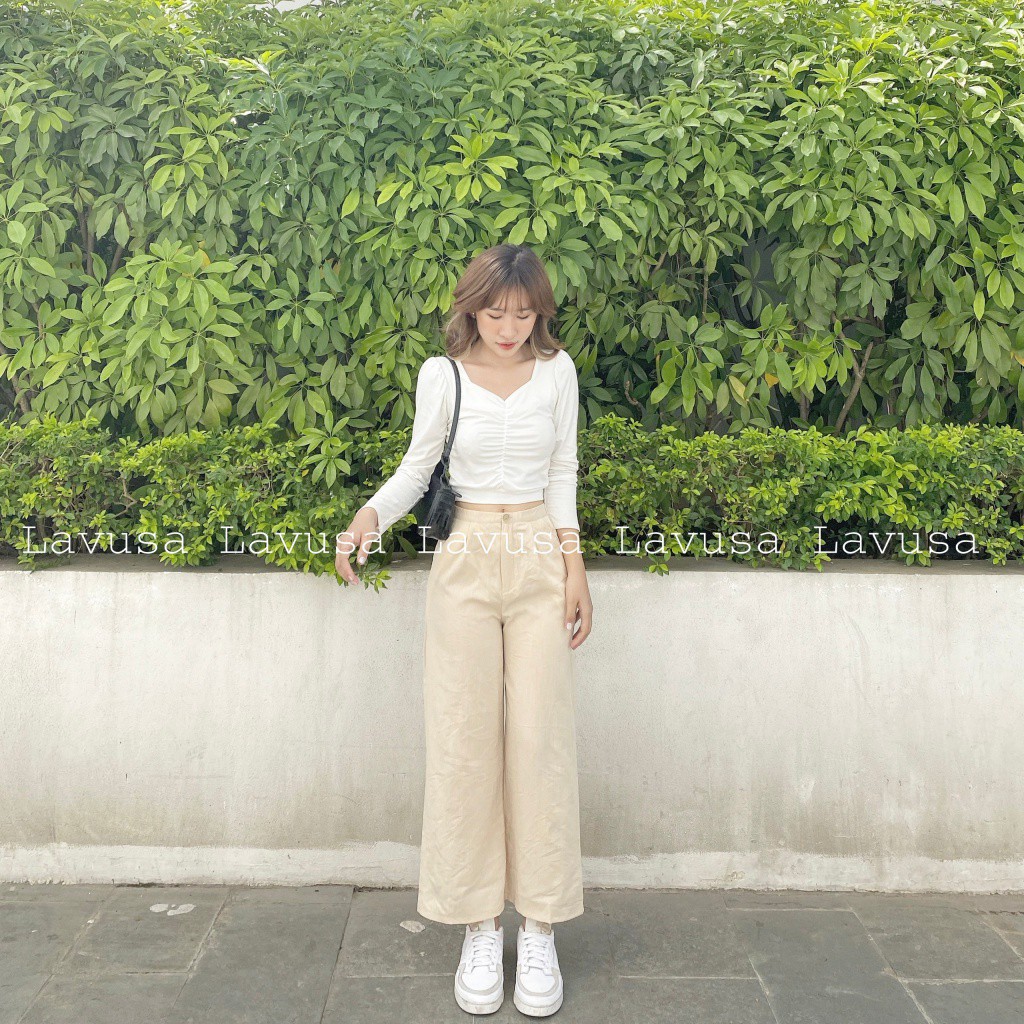 Quần Ống Suông 💖 𝘍𝘳𝘦𝘦𝘴𝘩𝘪𝘱 💖 Quần Đũi Nhật, Ống Rộng, Dài Lưng Thun Có Cúc Siêu Mát Lạnh | BigBuy360 - bigbuy360.vn