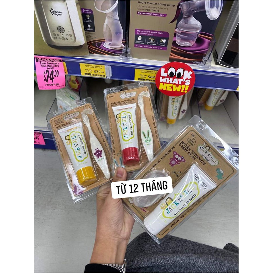 Set kem đánh răng + bán chải cho bé
