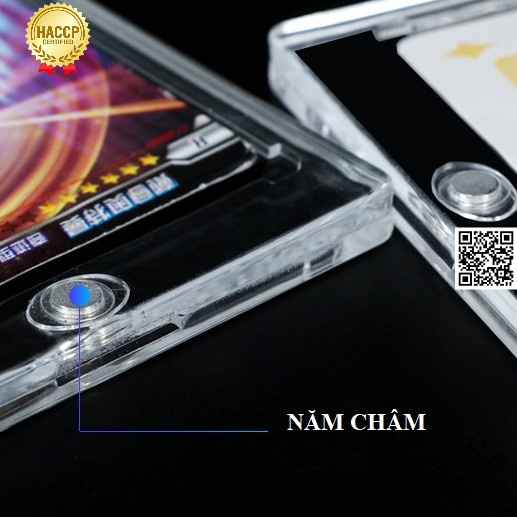 Bộ bảo vệ trưng bày thẻ bài Yugi Oh Pokemon Naruto Dragonball Magnetic Holder BCW chống tia UV Không bao gồm thẻ bài 168