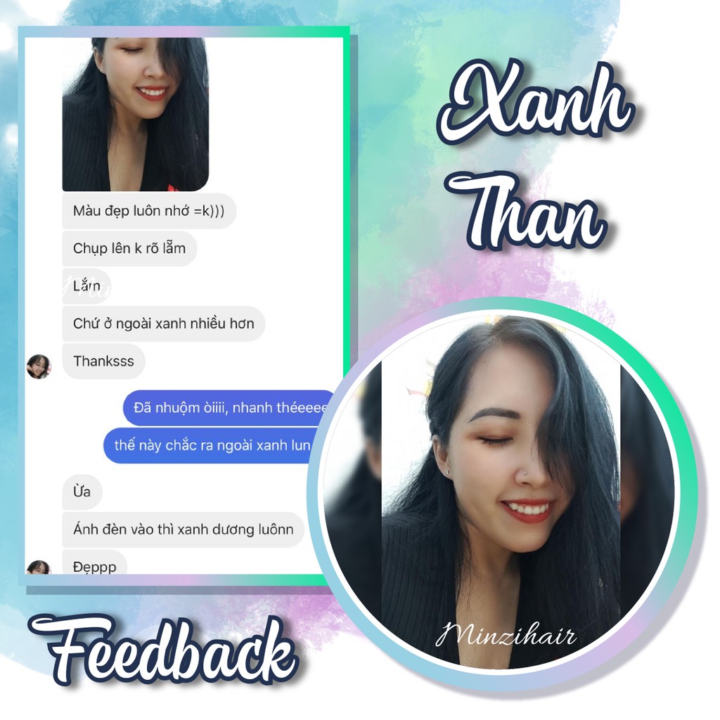 Thuốc Nhuộm Tóc Xanh Than - Xanh Dương Đen - KHÔNG TẨY TÓC | BigBuy360 - bigbuy360.vn