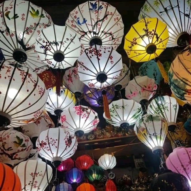 Đèn lồng vẽ tranh  mua 10=sỉ