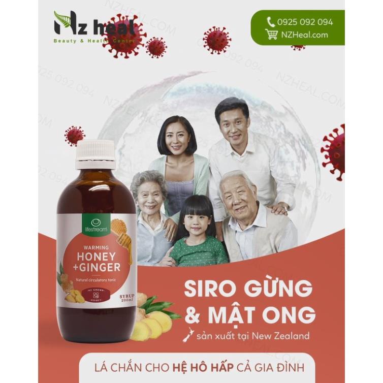 [Hỏa tốc] Siro ho gừng mật ong Lifestream Honey &amp; Ginger Syrup 200ml