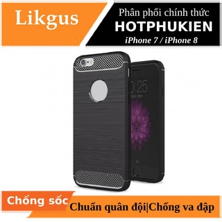 Ốp lưng chống sốc Likgus cho iPhone 7 / 8 (chuẩn quân đội, chống va đập, chống vân tay) - Hàng chính hãng