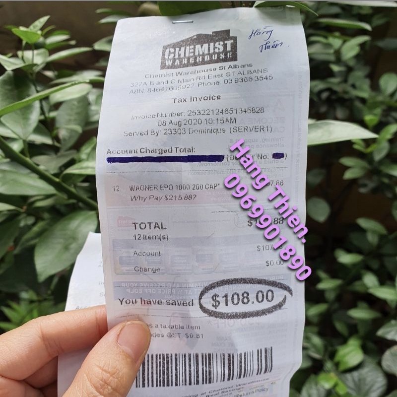 (Đủ bill) Tinh dầu hoa anh thảo Wagner Evening Primrose Oil 1000mg 200v