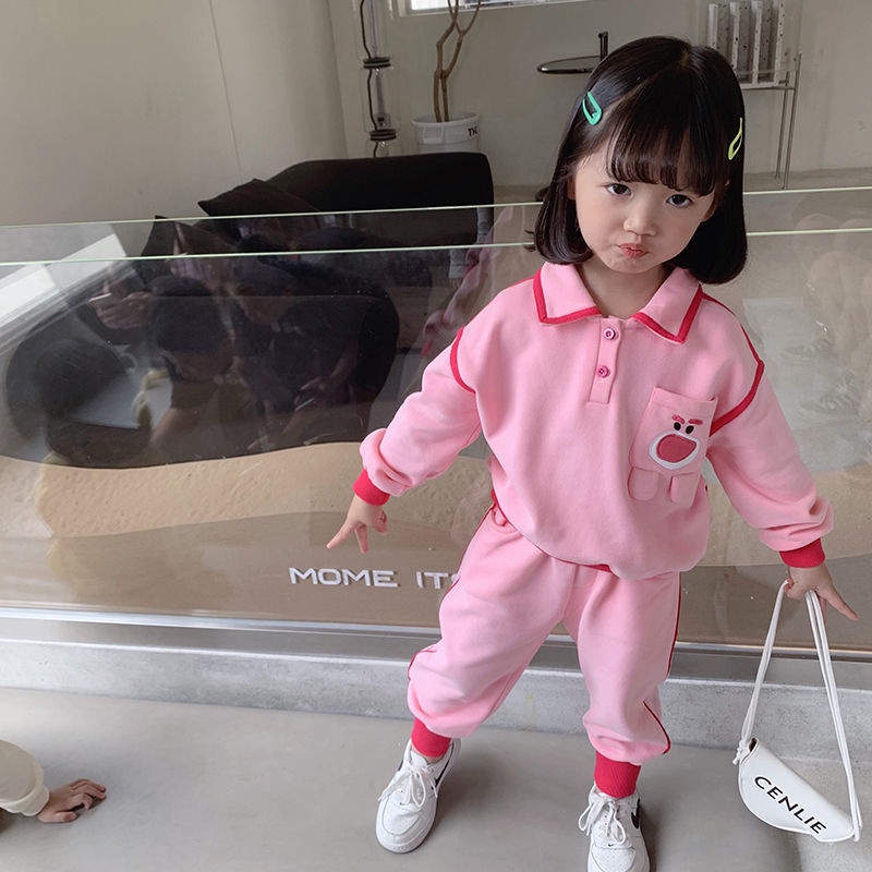Bộ Đồ Thể Thao Hai Mảnh Phong Cách Nhật Bản / Hàn Quốc Thời Trang Xuân Thu 2022 Mới Cho Bé Gái