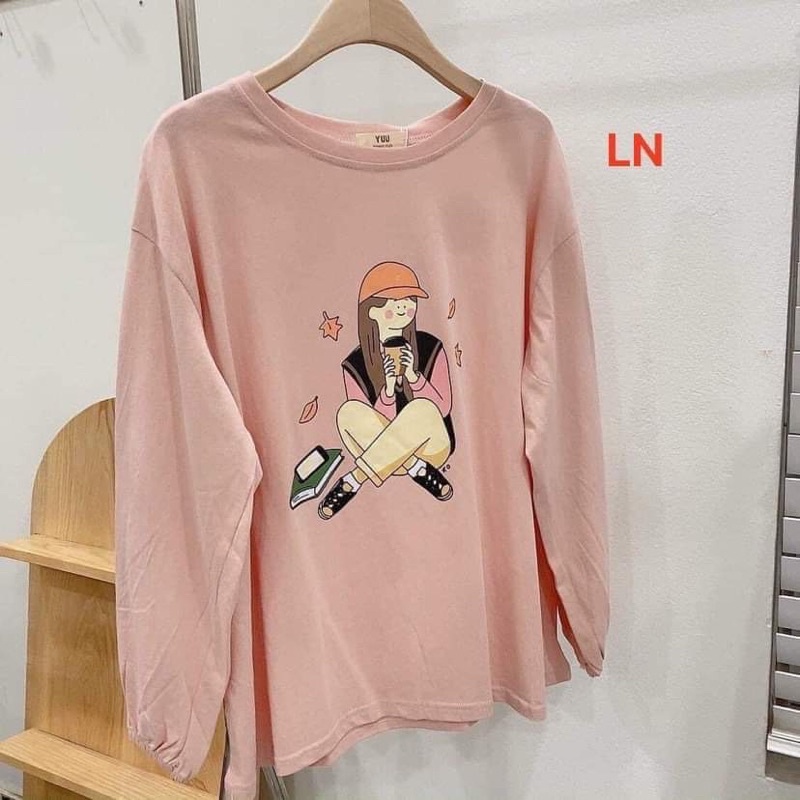 Áo xuông cô gái ngồi TH6