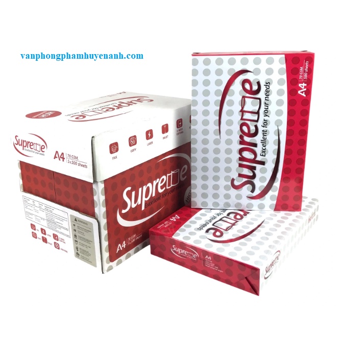 Giấy Supreme 70gsm A4 500 tờ Thái Lan dày