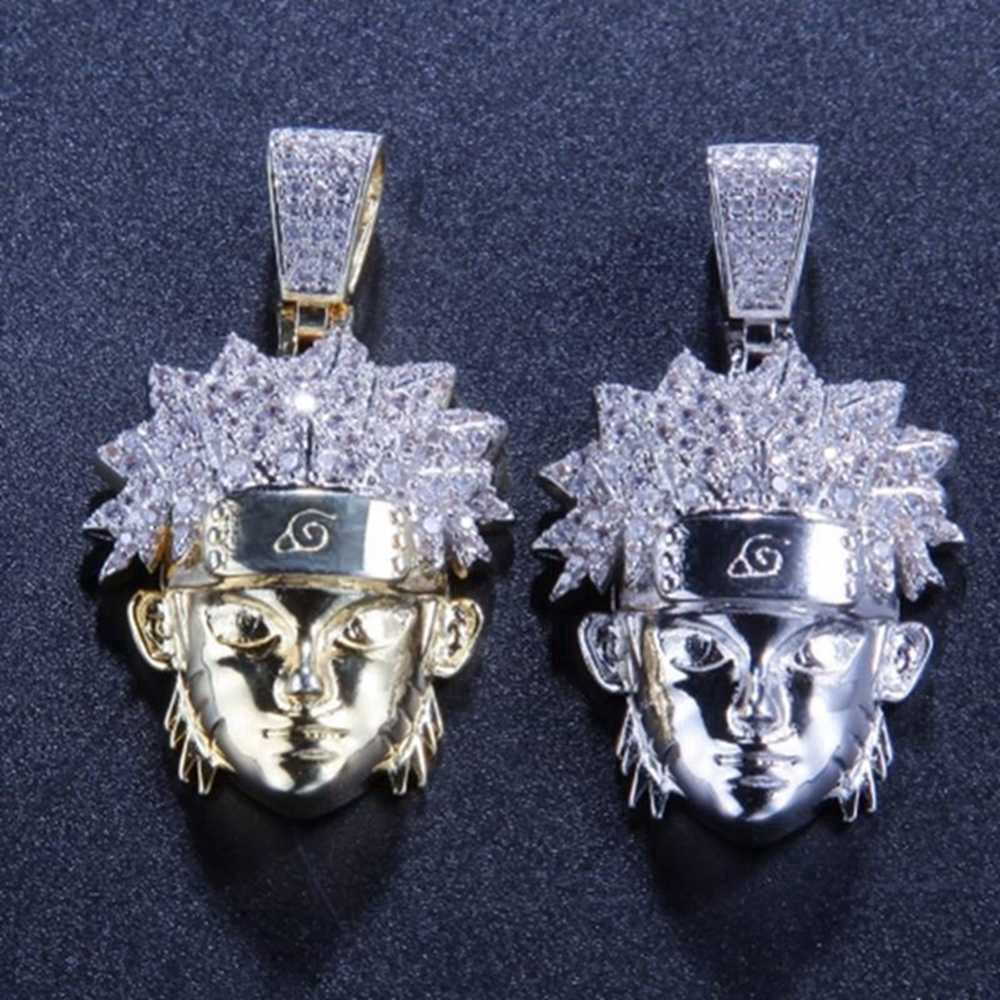 Hip Hop Es Api Kartun Ninja Pendant Kalung Hadiah Perhiasan Rapper Pria Kalung gothic  Kalung tampan