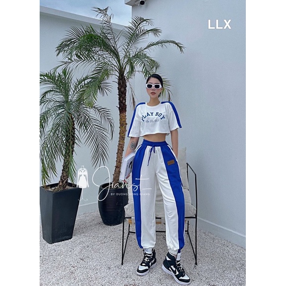 Set áo croptop + quần bom