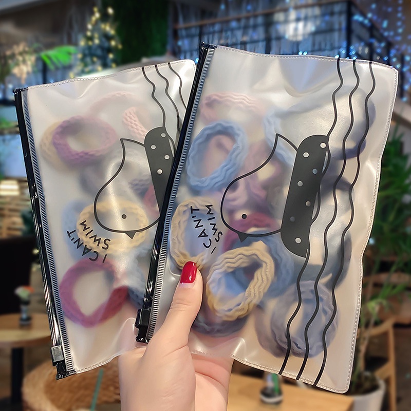 Dây Buộc Tóc Cao Su Dày Co Giãn Không Đường May Phong Cách Hàn Quốc