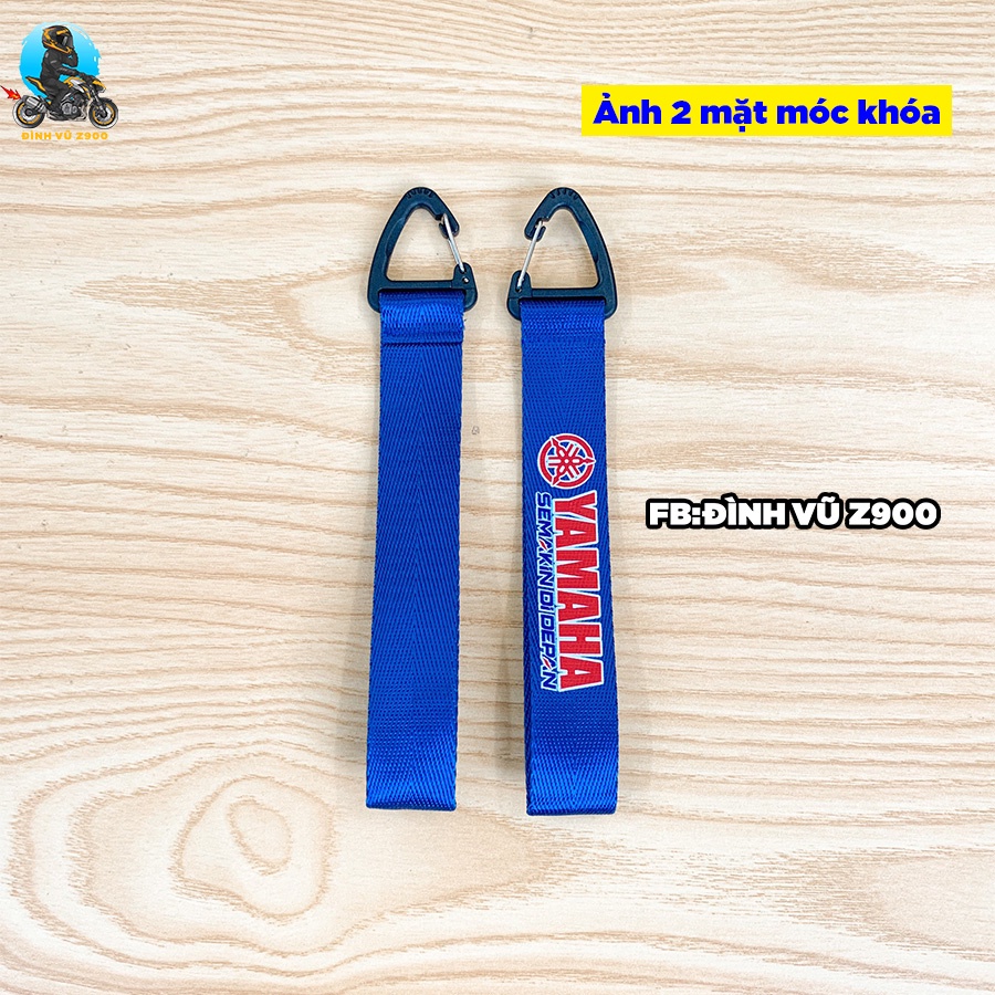Móc khóa Yamaha, đầu bấm CHẮC CHẮN, dây vải DÀY DẶN, logo sắc nét không phai màu