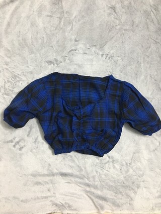 Áo croptop kẻ caro chun eo🌻