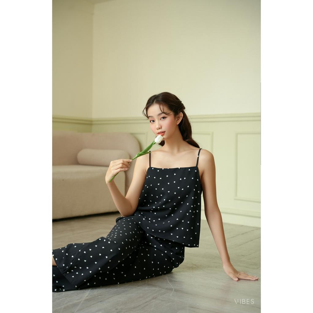 VIBES Đồ bộ 2 dây quần dài cullotes Long Strap Set