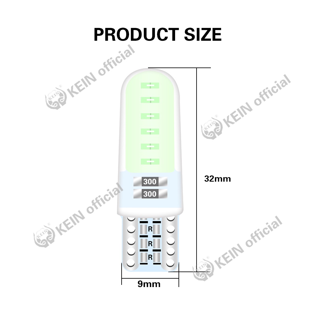 Bóng đèn LED silicone T10 W5W COB 194 168 cho xe hơi