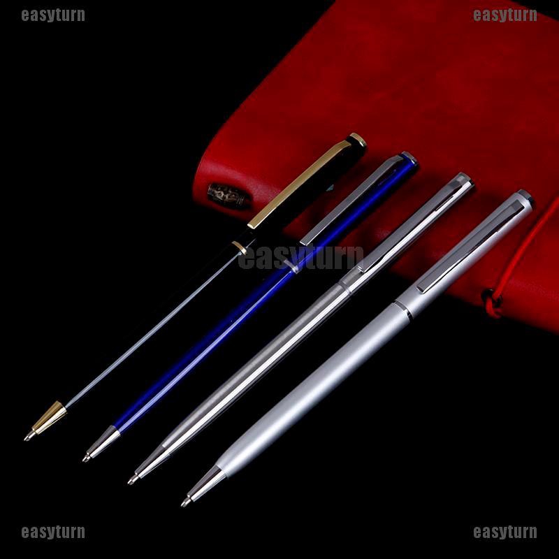 🌸ĐẦY ĐỦ 🌸Luxury Metal Ballpoint Pen 1mm Black Ink Gel Pen Office Writing Stationery Gift