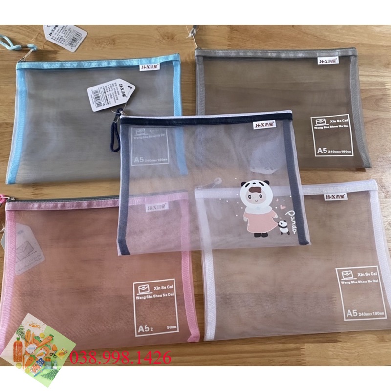 Túi Lưới Đựng Bút Khổ A5