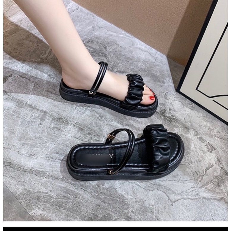 DÉP sandal BÁNH MÌ quay nhún 2 kiểu đi thời trang hè 2022 cho nữ-đế siêu nhẹ-