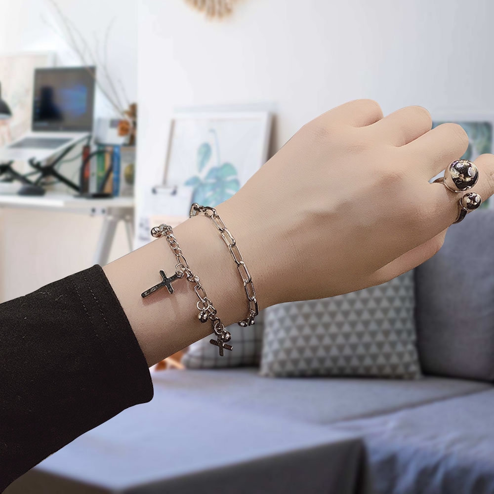 [Mã FAMAYFA giảm 10K đơn 50K] Vòng đeo tay nhiều lớp phong cách Hàn Quốc thời trang cho cả nam và nữ