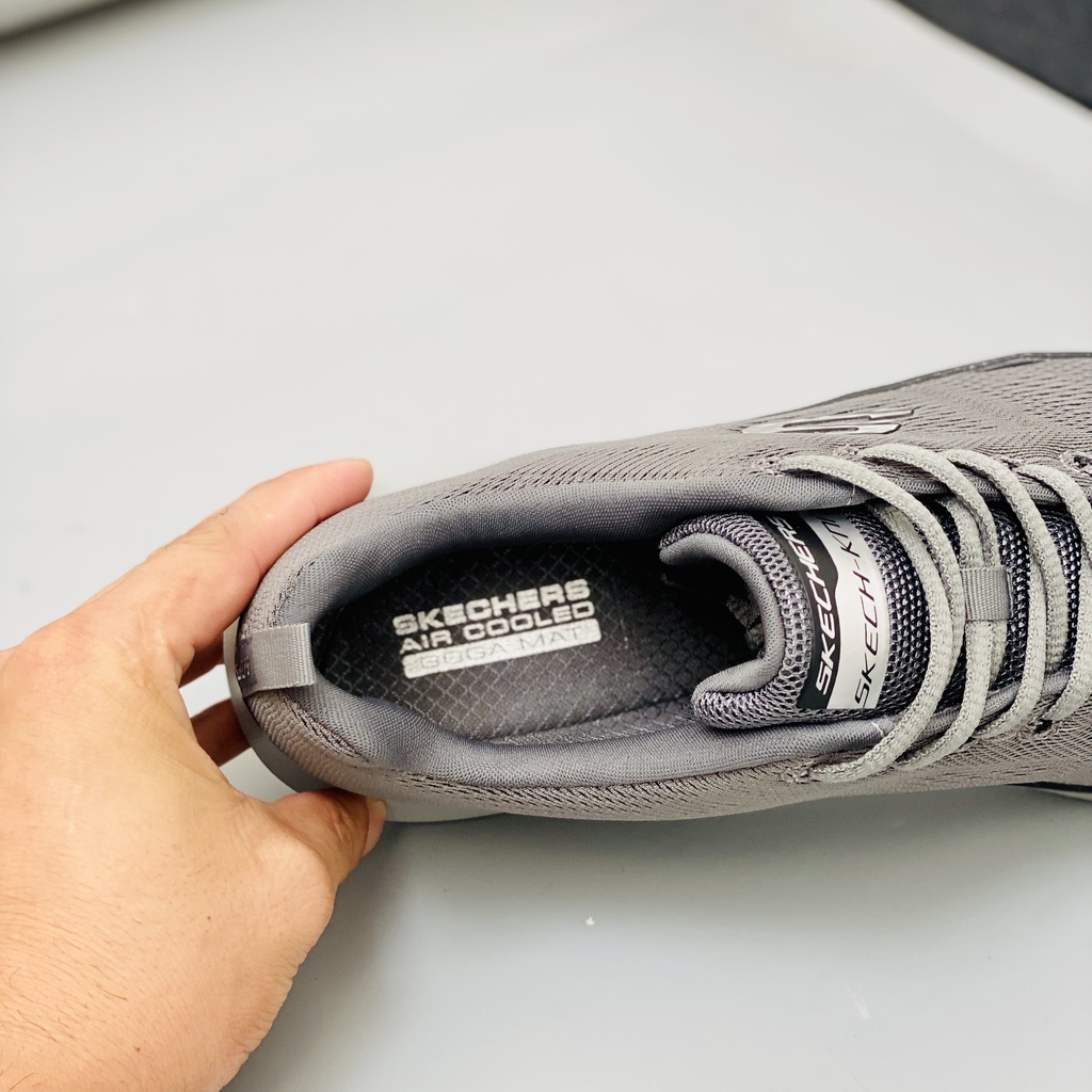 Giày thể thao nam màu ghi skechers quantumflex 52387