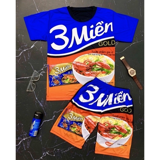 🌟Bộ hè nam_áo thun nam mì tôm ba miền