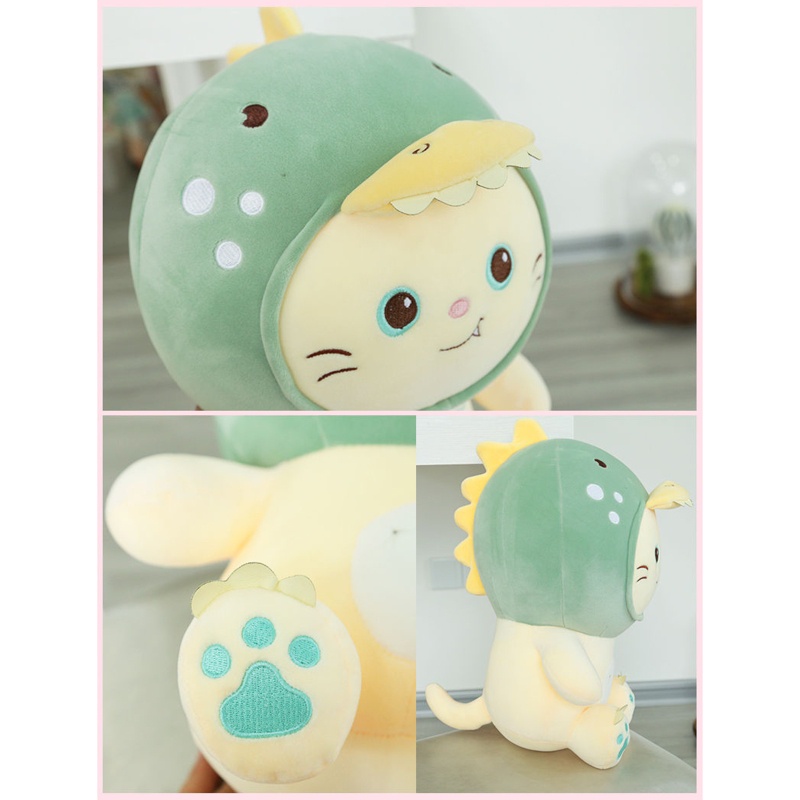 Búp Bê Nhồi Bông Hình Mèo Kitty 3D Dễ Thương Trang Trí Phòng Bé