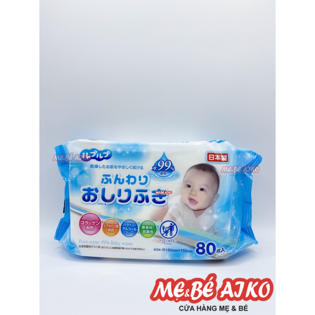 Khăn giấy ướt em bé Life-do Plus Hàng Nhật 80 tờ/gói