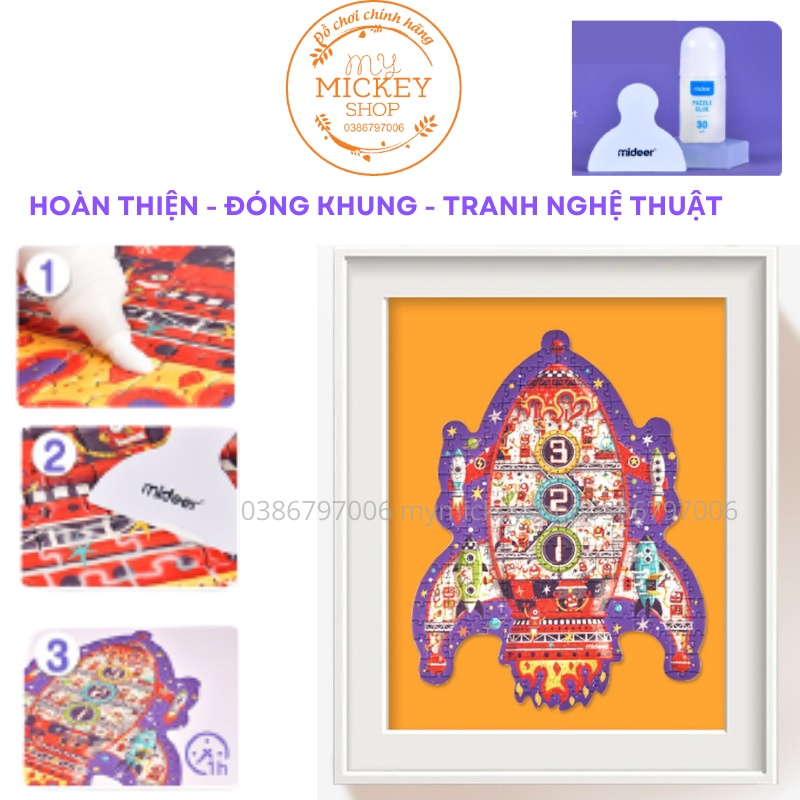 Bộ đồ chơi xếp hình Mideer 142 144 226 230 mảnh ghép dị hình nhiều mẫu cho bé trai từ 6 tuổi Irregular art puzzle