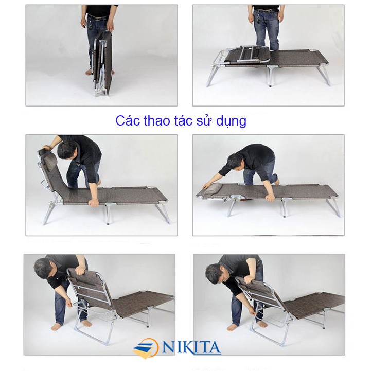 [XẢ KHO 3 NGÀY] Giường xếp văn phòng Nikita NIKA TT04 -Tải trọng 100kg (BH 6 tháng) giường gấp chung cư