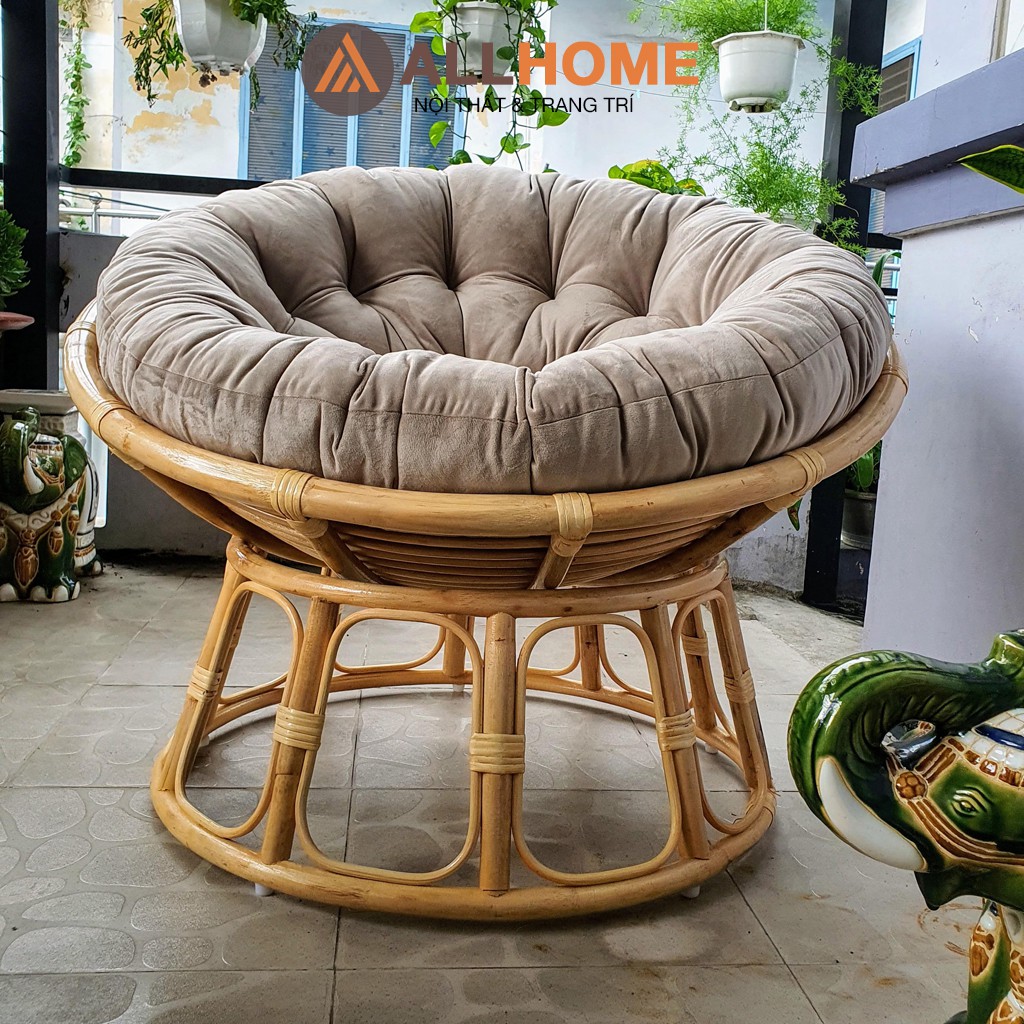 Ghế Thư Giãn Papasan ALLHOME Ghế Mây Tự Nhiên, Trang Trí Nhà Cửa Home Stay Cafe ( Nện Tùy Chọn Màu )