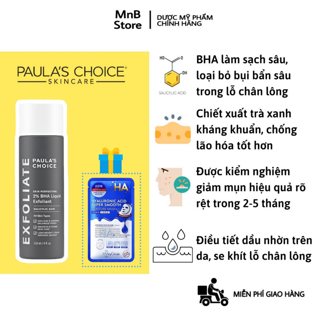 Tẩy Tế Bào Chết Hóa Học Paula's Choice Skin Perfecting 2% BHA Liquid Exfoliant