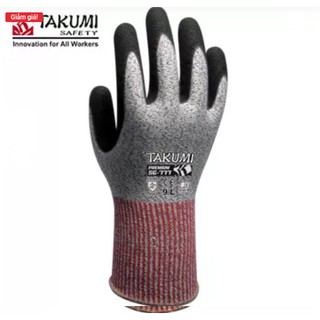 Mua Găng tay Takumi phủ nitrile màu xám  chống cắt SG-777