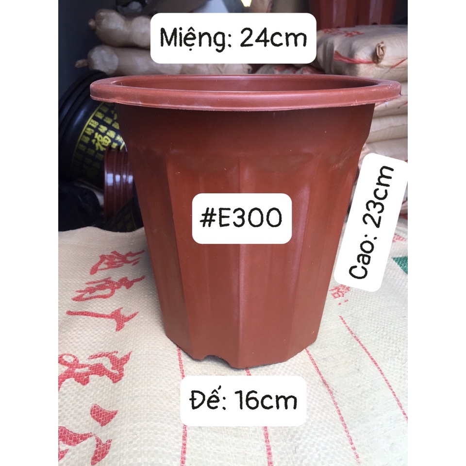 5 CHẬU NHỰA TRỒNG CÂY MÃ #E300 (BẠT PHỦ ĐẤT CHỐNG CỎ MỌC, BẦU KHAY TÚI ƯƠM...)