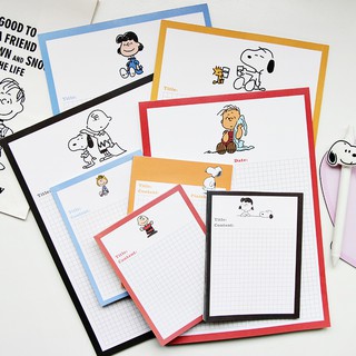 Combo Giấy Ghi Chép Và Giấy Take Note - Snoopy Cartoon