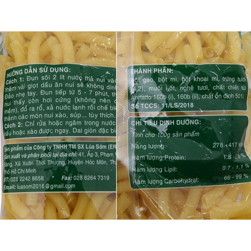 Nui trứng cao cấp Erici gói 400g