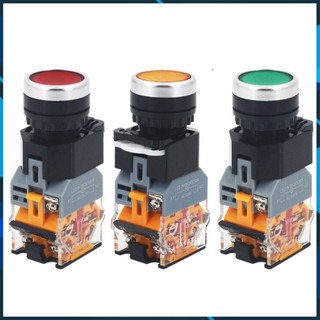 Nút đề bấm nhấn nhả phi 22 có đèn 24v  220v