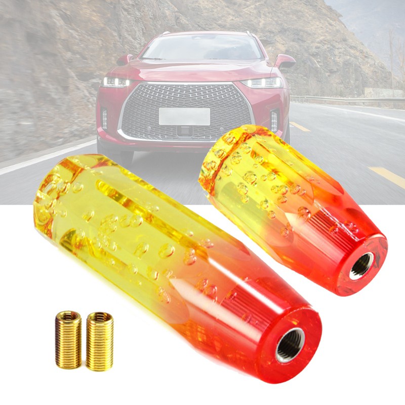 Tay nắm cần số xe hơi pha lê trong suốt có đèn Led 10cm/15cm