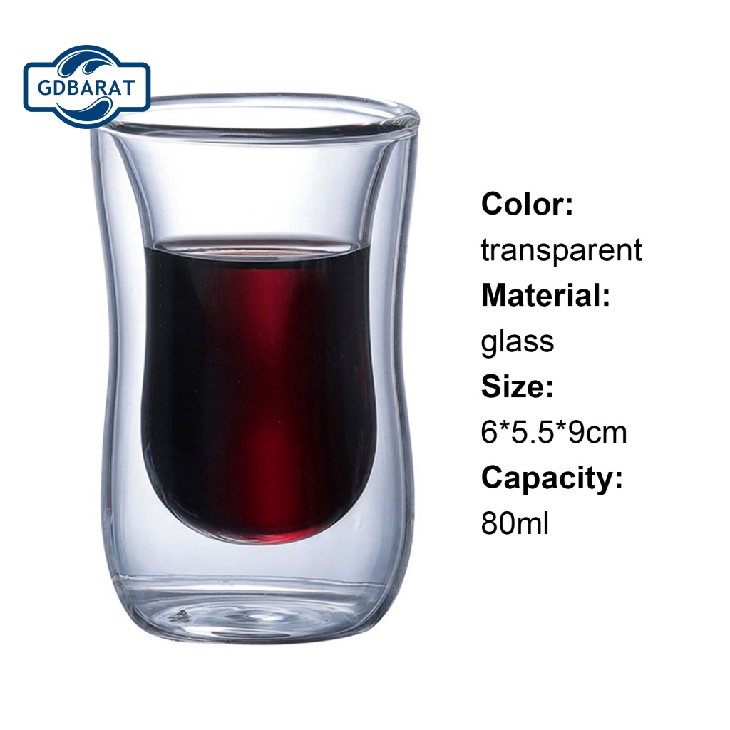 [NYCA Stock] Cốc Thủy Tinh Uống Sữa Thiết Kế Hai Lớp Tường