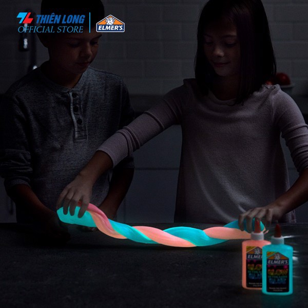 Keo dán phát sáng trong tối làm slime Elmer’s Glow in the Dark