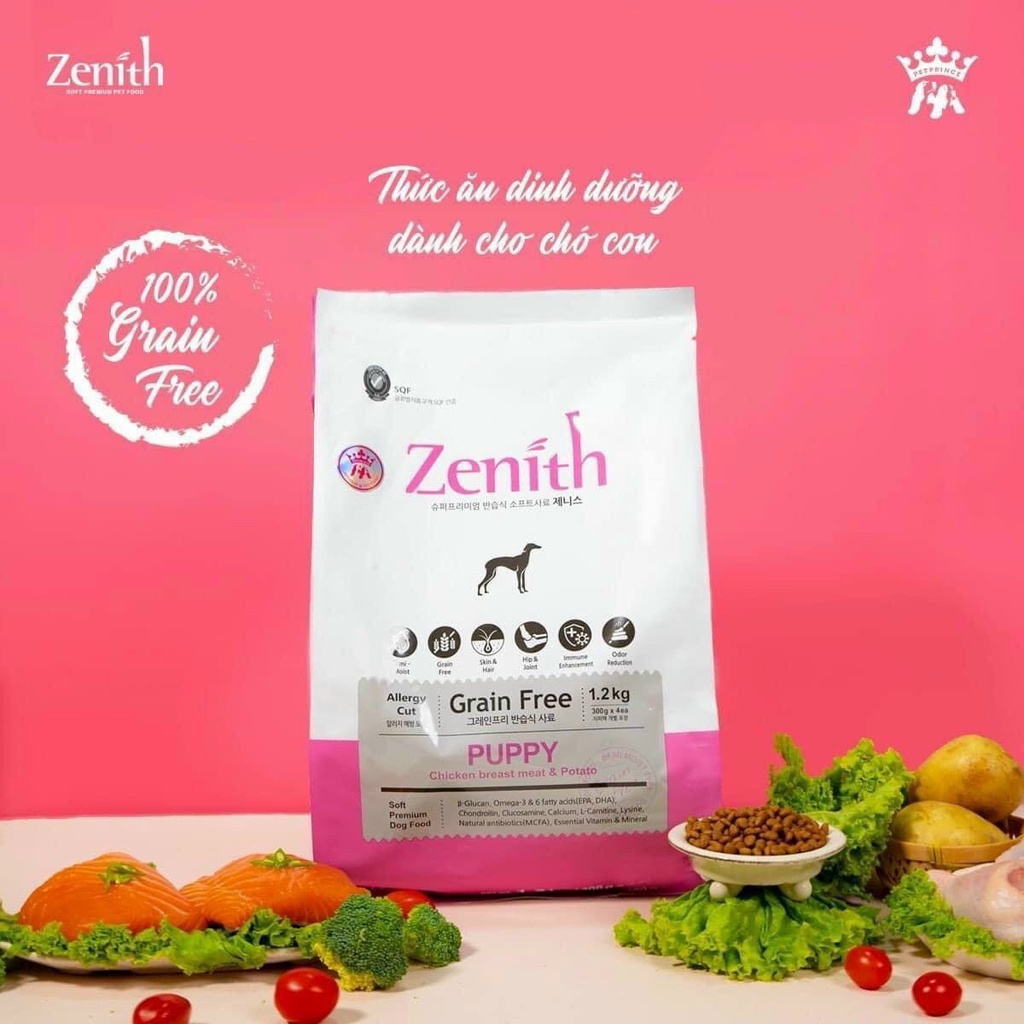 Thức ăn hạt mềm Zenith puppy cho chó con