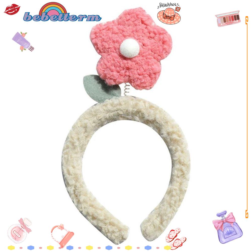 Băng Đô Cài Tóc Vải Len Đính Hoa Dễ Thương Thời Trang Cho Nữ