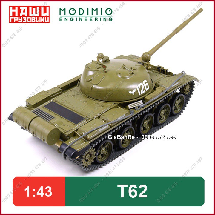 MÔ HÌNH HOÀN THIỆN TỈ LỆ 1:43 - XE TĂNG HẠNG TRUNG CHỦ LỰC T62 - 4349