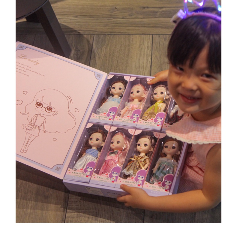 Búp bê 17cm búp bê loli xinh xắn đáng yêu đồ chơi cho bé gái E1033