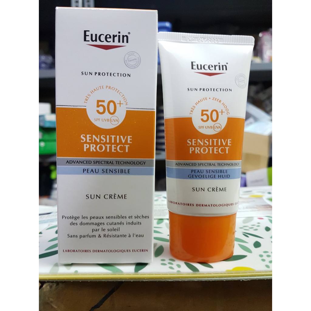 Kem chống nắng Eucerin Sun Protection Sensitive Protect 50ml của Đức