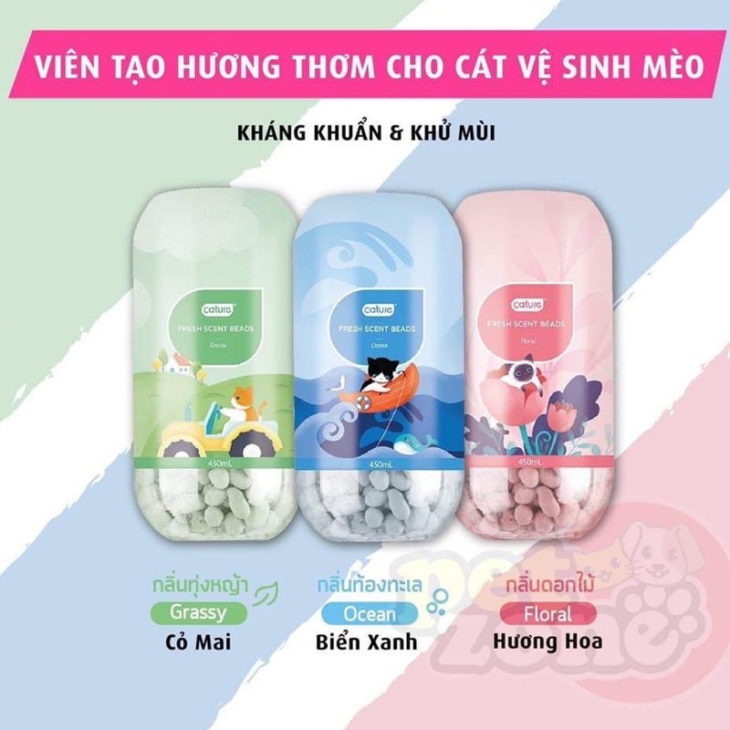 [GÓI DÙNG THỬ 45ML] - VIÊN THƠM KHỬ MÙI CÁT MÈO CATURE