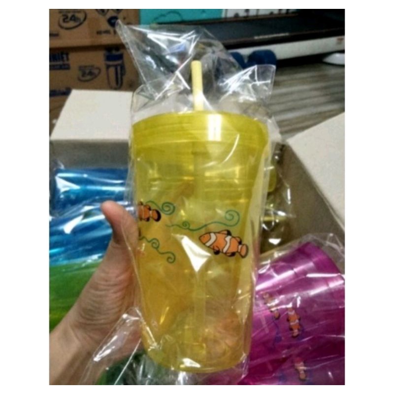 LY NHỰA-1 LÍT KÈM ỐNG HÚT TIỆN LỢI CHÍNH HÃNG TÂN LẬP THÀNH DÀY DẶN .Ly Ống Hút tiện lợi nhựa Tân Lập Thành 2 size