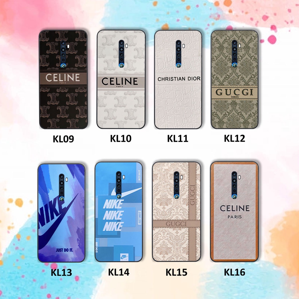 Ốp Oppo Reno 2f / Reno2 F thương hiệu ni.ke guc.ci ce.line di.or, thời trang, cao cấp