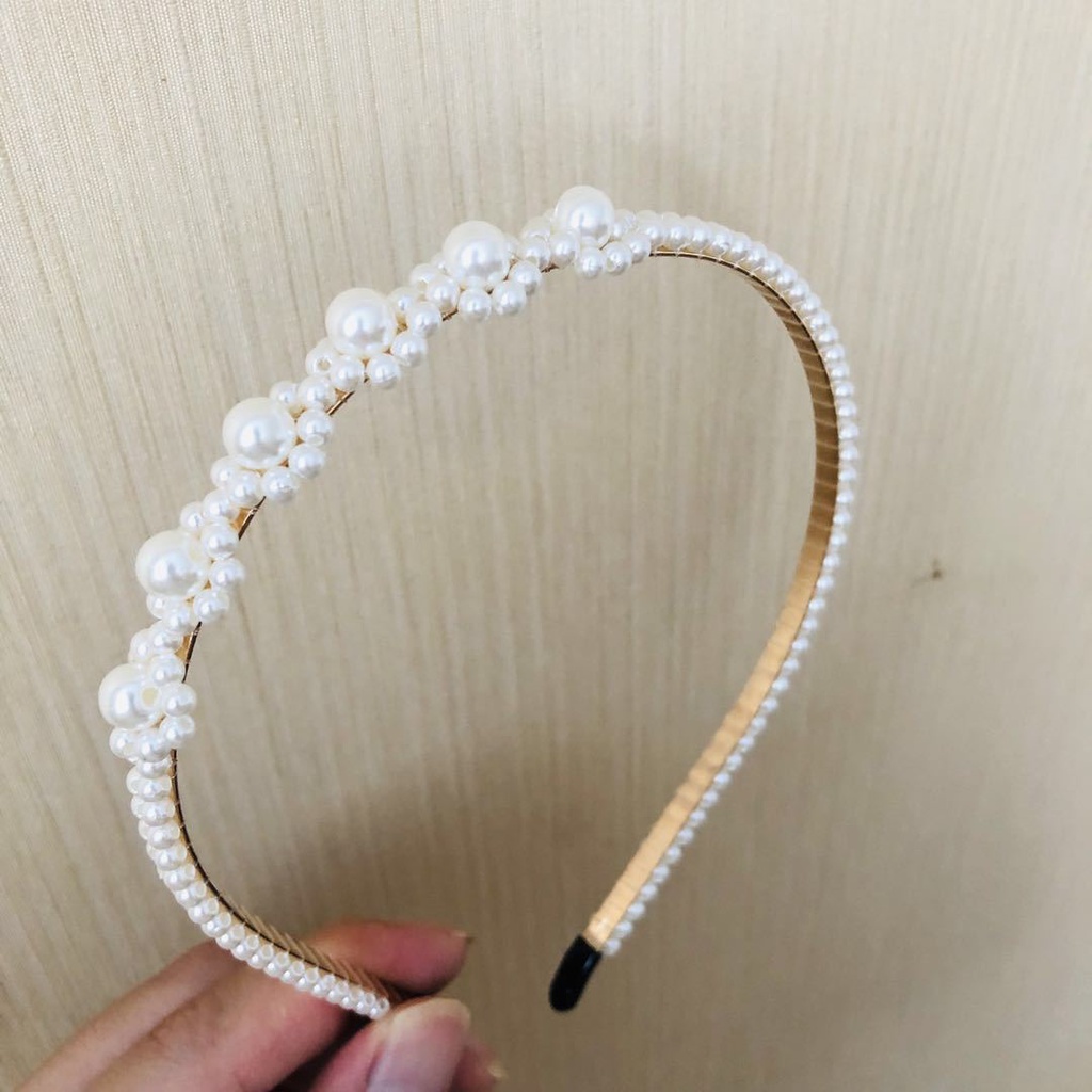 Băng đô đính ngọc trai thời trang Hàn Quốc
