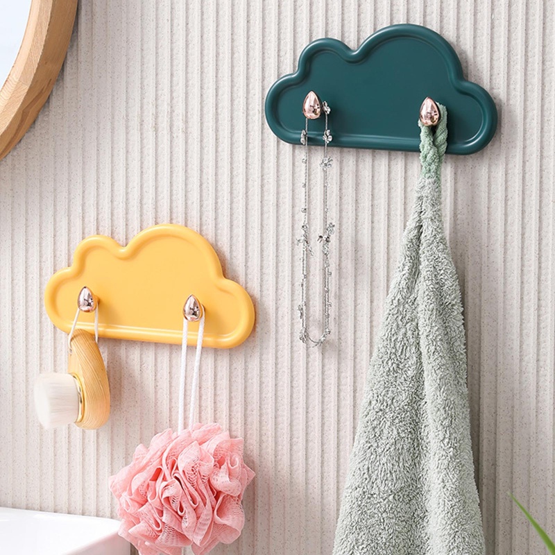Giá Đỡ Chìa Khóa Bằng Nhựa Tự Dính Hình Đám Mây Sáng Tạo