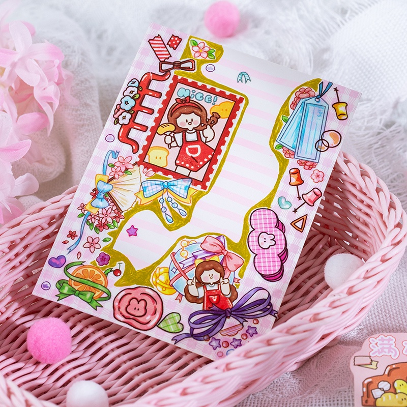Miếng Dán Họa Tiết Hoạt Hình Trang Trí Thủ Công 4 Kiểu Độc Đáo