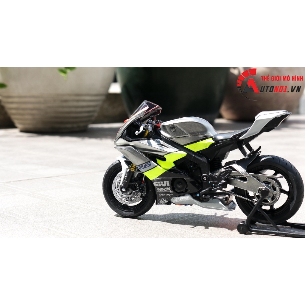 MÔ HÌNH YAMAHA R6 2020 GREY ĐỘ PÔ SC 1:12 AUTONO1 D197